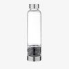 Sticla de bauturi cu pietre pretioase de Navaris, 420 ml, Husa, Negru, 53150.02