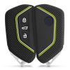 Husa Cheie Auto pentru VW / Skoda / Seat - 3 Butoane, kwmobile, Silicon, Negru, 54313.04