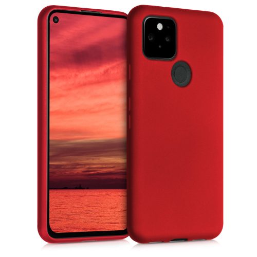 Husa Google Pixel 5, Silicon, Rosu, 53565.36