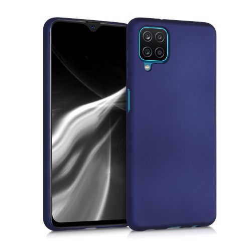 Husa Samsung Galaxy A12, Silicon, Albastru, 54052.64