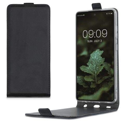 Husa Samsung Galaxy A52, Piele ecologica, Negru, 54350.01