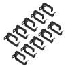Set 10 Suporti de gestionare a cablurilor, Kwmobile, Negru, Otel, 54406.01.10