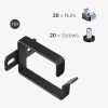Set 10 Suporti de gestionare a cablurilor, Kwmobile, Negru, Otel, 54406.01.10