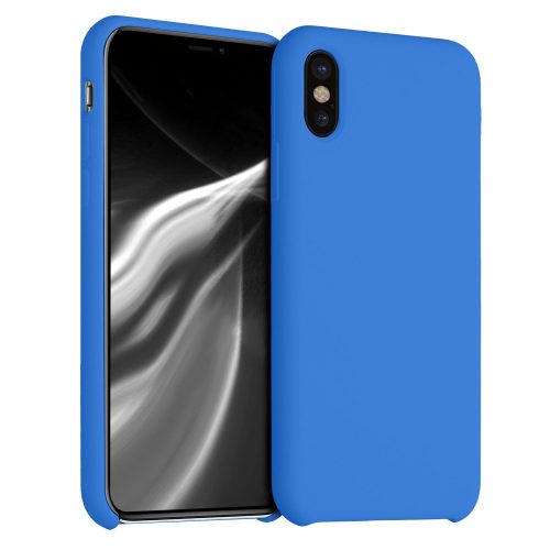 Husa Apple iPhone X / iPhone XS, Silicon, Albastru, 42495.189