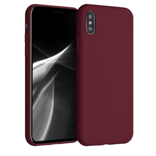Husa Apple iPhone X / iPhone XS, Silicon, Rosu, 42492.190
