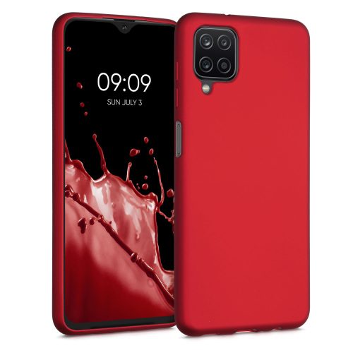 Husa Samsung Galaxy A12, Silicon, Rosu, 54052.36