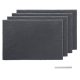 Set 4 tavi din ardezie Navaris, 30x20 cm, cu creta, non-zgarieturi, 47683.04.02