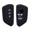 Husa Cheie Auto pentru VW / Skoda / Seat - 3 Butoane, kwmobile, Silicon, Negru, 52651.04