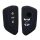 Husa Cheie Auto pentru VW / Skoda / Seat - 3 Butoane, kwmobile, Silicon, Negru, 52651.04