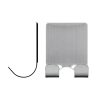 Set 2 Suporti autoadezivi pentru aparat de ras, Kwmobile, Negru/Argintiu, Otel, 54531.02