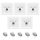 Set 5 Prize ecranate de retea RJ45 cu 5 mufe CAT 6A, Kwmobile, Alb, Metal, 54571.01.05