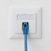 Set 5 Prize ecranate de retea RJ45 cu 5 mufe CAT 6A, Kwmobile, Alb, Metal, 54571.01.05