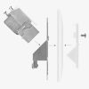 Set 5 Prize ecranate de retea RJ45 cu 5 mufe CAT 6A, Kwmobile, Alb, Metal, 54571.01.05