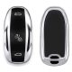Husa Cheie Auto pentru Tesla - Model S, kwmobile, Silicon, Silver / Negru, 54594.94