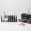 Organizator pentru cosmetice cu sertare Navaris, Negru transparent, 54656.01