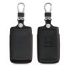 Husa Cheie Auto pentru Renault / Dacia - 4 Butoane - Keyless Go, kwmobile, Piele naturala, Negru, 54669.01