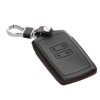 Husa Cheie Auto pentru Renault / Dacia - 4 Butoane - Keyless Go, kwmobile, Piele naturala, Negru, 54669.01