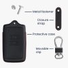 Husa Cheie Auto pentru Renault / Dacia - 4 Butoane - Keyless Go, kwmobile, Piele naturala, Negru, 54669.01