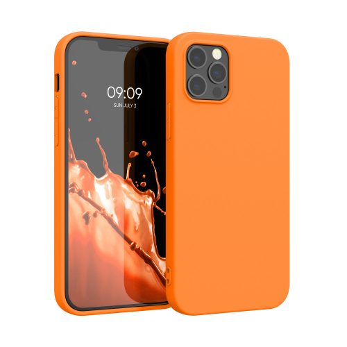Husa Apple iPhone 12 Pro Max, Silicon, Portocaliu, 53940.150