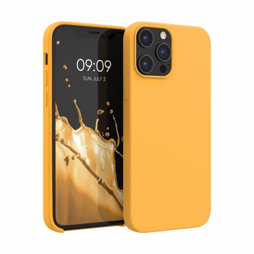 Husa iPhone 12 Pro Max, Silicon, Galben, 52644.217