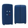 Husa Cheie Auto pentru Renault / Dacia - 4 Butoane - Keyless Go, kwmobile, Silicon, Albastru, 54806.05