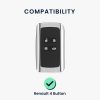 Husa Cheie Auto pentru Renault / Dacia - 4 Butoane - Keyless Go, kwmobile, Silicon, Albastru, 54806.05