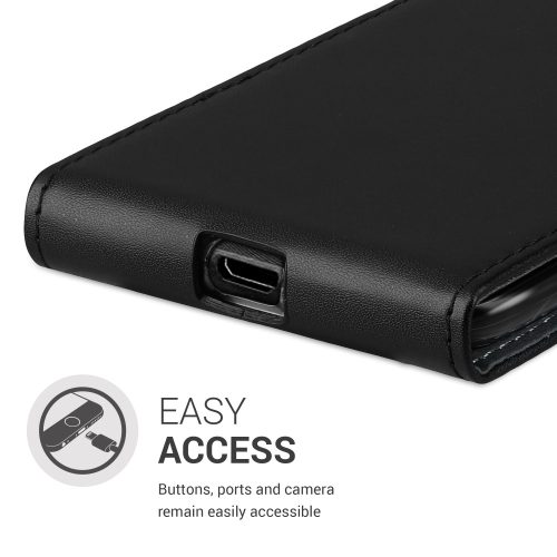 Husa Alcatel 1S (2020), Piele ecologica, Negru, 54800.01