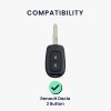 Husa Cheie Auto pentru Dacia / Renault - 2 Butoane - Keyless Go, kwmobile, Silicon, Rosu, 54812.09
