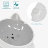 Set 2 Boluri din ceramica pentru pisici Navaris, Anti-alunecare, 50736.11