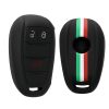 Husa Cheie Auto pentru Alfa Romeo - 3 Butoane, kwmobile, Silicon, Negru, 53855.02