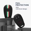 Husa Cheie Auto pentru Alfa Romeo - 3 Butoane, kwmobile, Silicon, Negru, 53855.02