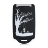 Husa Cheie Auto pentru Renault / Dacia - 4 Butoane - Keyless Go, kwmobile, Silicon, Negru / Alb, 49769.18
