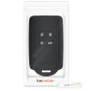 Husa Cheie Auto pentru Renault / Dacia - 4 Butoane - Keyless Go, kwmobile, Silicon, Negru / Alb, 49769.18