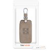 Husa Cheie Auto pentru Renault / Dacia - 4 Butoane - Keyless Go, kwmobile, Piele ecologica, Maro, 54927.01