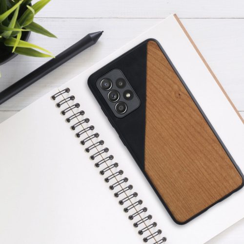 Husa Samsung Galaxy A52 / Galaxy A52 5G / Galaxy A52s 5G, Lemn, Maro, 54954.01