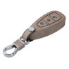 Husa Cheie Auto pentru Ford - 3 Butoane - Keyless Go, kwmobile, Piele ecologica, Maro, 54933.01