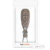 Husa Cheie Auto pentru Ford - 3 Butoane - Keyless Go, kwmobile, Piele ecologica, Maro, 54933.01