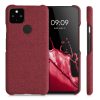 Husa Google Pixel 5a, Textil, Rosu, 54994.76
