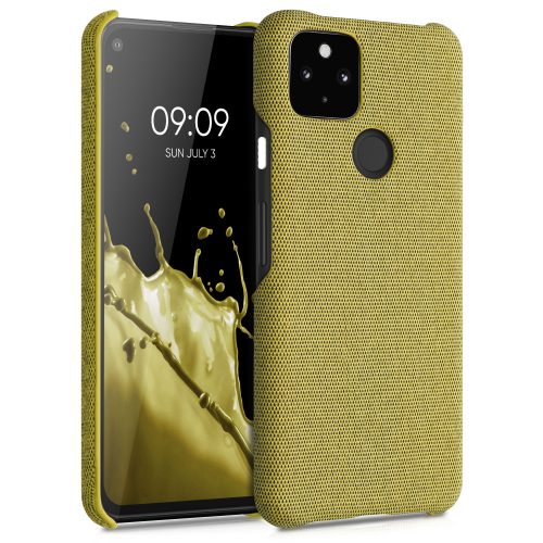 Husa Google Pixel 5a, Textil, Galben, 54994.06
