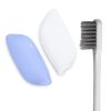 Set 2 Cutii pentru periuta de dinti, Kwmobile, Albastru/Alb, Silicon, 55030.01