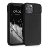 Husa iPhone 12 / iPhone 12 Pro, Silicon, Negru, 55098.01