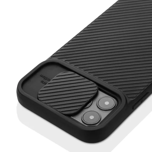 Husa iPhone 12 / iPhone 12 Pro, Silicon, Negru, 55098.01