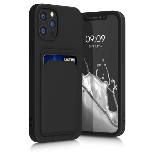 Husa iPhone 12 / iPhone 12 Pro, Silicon, Negru, 55112.01