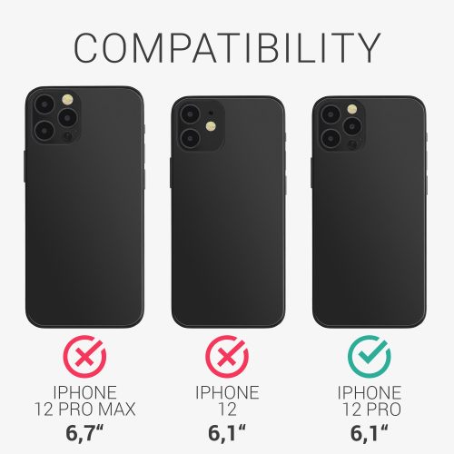 Husa iPhone 12 / iPhone 12 Pro, Silicon, Negru, 55112.01