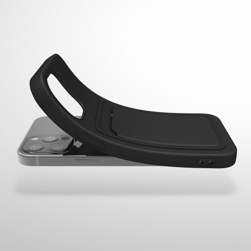 Husa iPhone 12 / iPhone 12 Pro, Silicon, Negru, 55112.01
