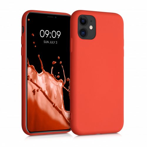 Husa iPhone 11, Silicon, Rosu, 50791.218