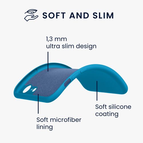 Husa iPhone 8 / iPhone 7 / iPhone SE 2, Silicon, Albastru, 49979.224