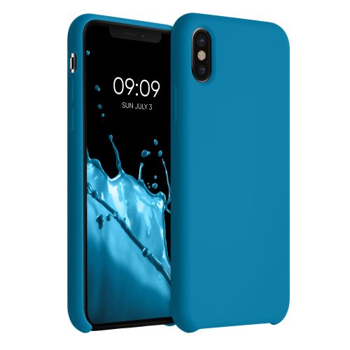 Husa iPhone X / iPhone XS, Silicon, Albastru, 42495.224