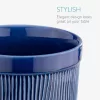Set 6 ramekin ceramice Navaris, 9 cm, pentru cuptor 220C, deserturi/tapas, albastru, Ceramica