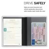 Husa pentru documente auto, Kwmobile, Alb, Piele ecologica, 50103.02